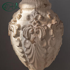 French Style Carved Solid Wood Round Coffee <b>Table</b> Vintage <b>Side</b> <b>Table</b> For Home Decor Wedding Decoration Handmade A2281 - Product Image 3