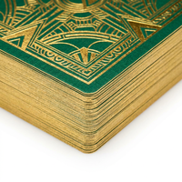 Cartes à Jouer de Luxe Personnalisées en Feuille d'Or, Boîte Cadeau de Poker Premium Imprimée, Recyclable, Finition UV Double Face pour la Famille