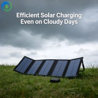 Panneaux solaires monocristallins en silicium ultra-légers, pliables en 3, 18W, haute efficacité 22-24%, USB Type-C, pour téléphone, randonnée en plein air, voyage