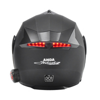Casque de moto ouvert personnalisé en gros certifié DOT avec Bluetooth, double visière, en ABS, pour motocross
