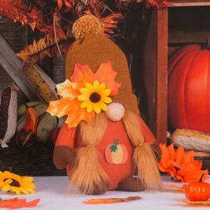 New Halloween Pumpkin Harvest <b>Festival</b> Maple Leaf Faceless Gnome Thanksgiving Autumn Decor Figurine - Product Image 4