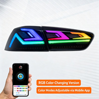 Feux arrière LED séquentiels Plug-and-Play RGB avec clignotants et feux de freinage pour Mitsubishi Lancer EX 2009-2021
