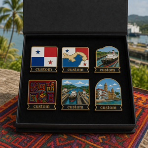 Coffret Cadeau Personnalisé Fabricant : Épingles en Émail Panama, Drapeau, <span class=keywords><strong>Canal</strong></span>, Bateau, Souvenir Touristique, Badge Culturel Mola - Product Image 1