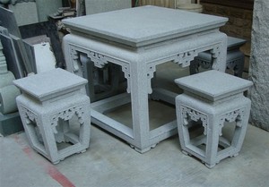 Conjunto <span class=keywords><strong>de</strong></span> Mesa y Sillas Redondas Modernas <span class=keywords><strong>de</strong></span> Granito para Decoración <span class=keywords><strong>de</strong></span> Jardín, Duraderas, Ecológicas, para Exteriores, Patio <span class=keywords><strong>de</strong></span> Villa, en Venta - Product Image 2