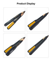 Nouveau lisseur de cheveux électrique professionnel 2 en 1 - 230C Revêtement céramique |   Fer à lisser jaune de style coréen, qualité salon