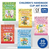 Cahier d'activités d'apprentissage préscolaire pour la maternelle, 20 activités de découpe, développement de la motricité fine, compétences au ciseau, livre d'activités DIY, kit de jouets