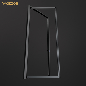 Porta Pivotante in Alluminio WAZZOR Certificata NFRC con Doppio Vetro Riempito di Gas Argon <span class=keywords><strong>e</strong></span> Vetro Basso Emissivo per Risparmio Energetico Domestico - Product Image 1