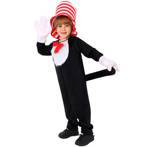 Costume de chat dans le chapeau pour enfants, tenue de cosplay unisexe avec chapeau et gants - Product Image 5