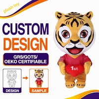 Porte-clés en peluche douce personnalisé avec motif tigre, fabriqué en Chine, mini porte-clés écologique