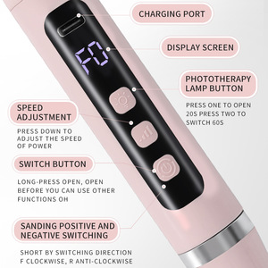 Machine à ongles électrique 2-en-1 avec lampe UV LED à une main pour le durcissement du vernis gel et le retrait du vernis, outil de manucure pour la maison et le salon - Product Image 2