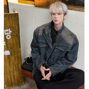 Veste longue en jean coupe-vent à capuche avec col rabattu et manches lanternes en fourrure, style Hip Hop High Street Euro-Américain, pour le printemps - Product Image 4