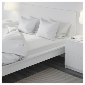 ผ้าปูที่นอนผ้าฝ้ายสีขาวล้วนแบบยืดหยุ่นสำหรับโรงแรม - Product Image 4