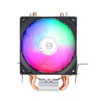 Refroidisseur de processeur informatique BAJEAL A200 RGB, 2 caloducs, silencieux, 3 broches, roulement à huile, aluminium, cuivre, 18dba pour Intel LGA 1700/1200/2011/115X