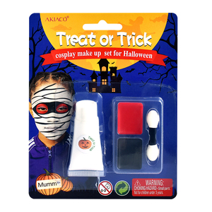 Kit de pintura facial de <span class=keywords><strong>momia</strong></span> de Halloween con cera de cicatriz y <span class=keywords><strong>maquillaje</strong></span> de sangre falsa OEM SFX para niños y adultos - Product Image 1