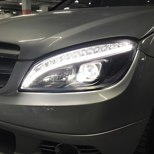 Pour Benz W204 C200 C260 C300 2007-2010 mise à niveau des lampes avant de voiture LED assemblage de lentille de projecteur bifocal 100W phares automatiques classe <span class=keywords><strong>C</strong></span> - Product Image 5