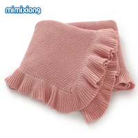 Nueva Llegada Mimixiong Recién Nacido, Manta de Bebé Tejida a Crochet con Bordado Personalizado, Manta de Algodón Tejida para Bebé