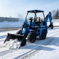 Mini-chargeuse-pelleteuse compacte diesel 4x4 pour travaux de construction avec godet de 0,1 m³