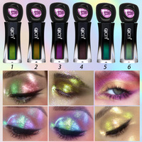 Fard à paupières liquide caméléon 6 couleurs OEM ODM, effet holographique, multi-chrome, haute pigmentation, waterproof, maquillage pour les yeux, logo personnalisé
