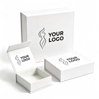 Boîte d'emballage en papier rigide de luxe, écologique, recyclable, avec logo personnalisé, blanche, magnétique, pliable, en carton de 2 mm, boutique