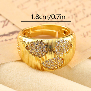 Bagues de mode rayées plaquées or 18 carats pour femme, ajustables, pour l'UE/les États-Unis/Dubaï - Vente en gros, Dropshipping et Personnalisation en usine - Product Image 6