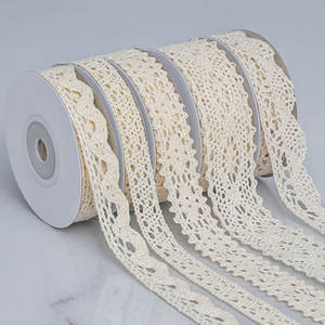 5 Yards Beige Coton Dentelle Ruban Vintage Couture <span class=keywords><strong>Crochet</strong></span> Garnitures pour DIY <span class=keywords><strong>Scrapbooking</strong></span> Dollies Mariage Artisanat Vêtements-Portable - Product Image 1