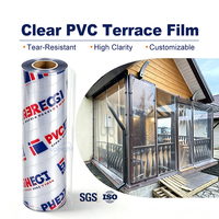 Film PVC flexible haute transparence, résistant aux UV et ignifuge, 0,4 0,5 0,8 mm, en rouleau, pour bâche de tente extérieure, en promotion.