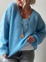 Cárdigan de punto con cuello en V para mujer, suéter de invierno con rayas huecas a cuadros en blanco y negro
