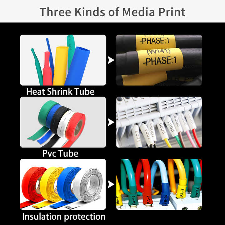 Heat Shrink Tube Wire Label Marker Electrical Cable Ferrule Tube Sleeve ...