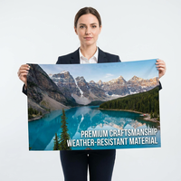 Drapeaux publicitaires extérieurs personnalisés résistants aux intempéries, impression par sublimation HD, écologiques, tailles sur mesure, pour annonces immobilières, robustes