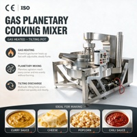 Chaudière à double enveloppe à chauffage GPL, inclinable et à dégagement rapide, avec essuie-glace intégré, pour la production de sauce chili