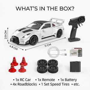 AiJH Auto de Carreras a Control Remoto de Alta Velocidad, Escala <span class=keywords><strong>1</strong></span>:43, Mini Auto de Carreras 4WD, Vehículo de Derrape a Control Remoto para Niños y Adultos, Regalo - Product Image 6