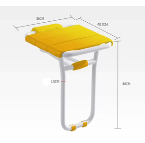 Grand tabouret de bain pliant en acier inoxydable élargi chaise de douche <span class=keywords><strong>pour</strong></span> personnes âgées handicapées tenture murale <span class=keywords><strong>accessoire</strong></span> de siège de <span class=keywords><strong>toilette</strong></span> de sécurité - Product Image 6
