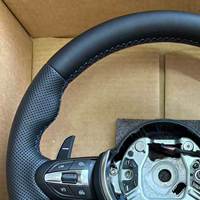 Volant en cuir noir intégral pour BMW F10 F11 F12 F30 F31 F32 F34 F35 F20 F21 F21 F25 F26 F31 F36 M3 M5 M6 F07 F15 F16 F22