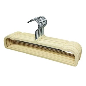 Flocked Trouser Rack Rectangle Non Slip Multi Functional Space Saving <b>Hanger</b> For Home Clothes Organizing - Product Image 3