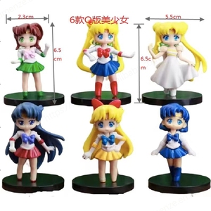 Nuevo Set de 6 Figuras de Acción de Sailor Mars de 7cm, Mayoreo 2025, Figura de PVC de Sailor Moon, Juguete de Anime para Regalo - Product Image 3
