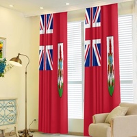 Rideau de fenêtre élégant à thème drapeau national des Bahamas, draperie en polyester durable et lavable en tailles S et L pour commande en gros d'articles ménagers