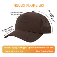 Gorra de Béisbol Estructurada para Equipos Deportivos Heycap, Bordado Personalizado en Color, Gorra Deportiva de Algodón con Cierre a Presión, OEM