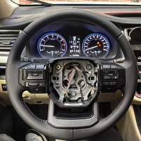 Volant multifonction entièrement en cuir, compatible avec Toyota, Tacoma, Land Cruiser, Tundra, Hilux et Lexus