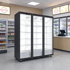 Réfrigérateur à boissons à porte vitrée écoénergétique, sans givre, étagères réglables, en aluminium, certifié CE, idéal pour les supermarchés - Product Image 6