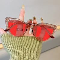 Lunettes de soleil rétro œil de chat anti-lumière bleue en gros - Lunettes de vision nocturne pour femmes avec verres jaunes/orange/rouges