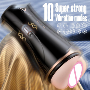 Vagina con textura realista 3D, Vagina de bolsillo, Stroker, vibrador automático, masturbador masculino, taza, juguete sexual para adultos para hombres, orgasmo