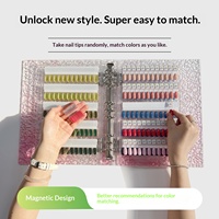 Livre d'échantillons magnétique pour nail art, palette de couleurs acryliques dégradées, livre de présentation détachable pour test de couleur, vernis à ongles en gel