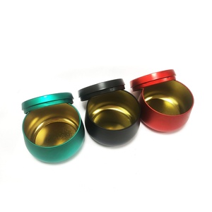 Boîtes à bougies en fer blanc écologiques en gros, avec logo personnalisé, 4oz 8oz 12oz, mini pots à bougies métalliques avec couvercle - Product Image 2