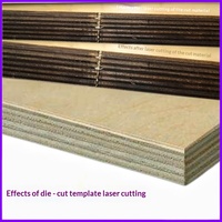 Matériau de lame de machine de découpe laser pour gabarit de découpe, en contreplaqué à âme de peuplier, pour impression de moules, 1220x2440mm, Beige