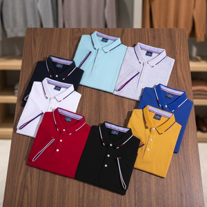 Camiseta de Manga Corta para Hombre, Diseño de Alta Calidad, 100% Poliéster, Tejido Sólido, Tallas Grandes, Transpirable, Estilo Casual Old Money, ODM - Product Image 2