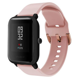 Bracelet de montre intelligente en caoutchouc de 20 mm pour Xiaomi pour Amazfit <span class=keywords><strong>Bip</strong></span> S/<span class=keywords><strong>U</strong></span> Huami pour Amazfit GTR <span class=keywords><strong>Pro</strong></span>/GTR 20 GTR 22 Bracelet de sport compatible - Product Image 2
