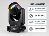 Projecteur à tête mobile 295W pour la location de scènes, les entreprises d'événements, DMX512, 19 canaux, effet faisceau lumineux, fournisseur