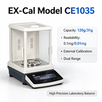 Balance analytique semi-micro haute précision à double plage 120g/31g 0,1mg 0,01mg, instrument de pesage de laboratoire à calibration externe
