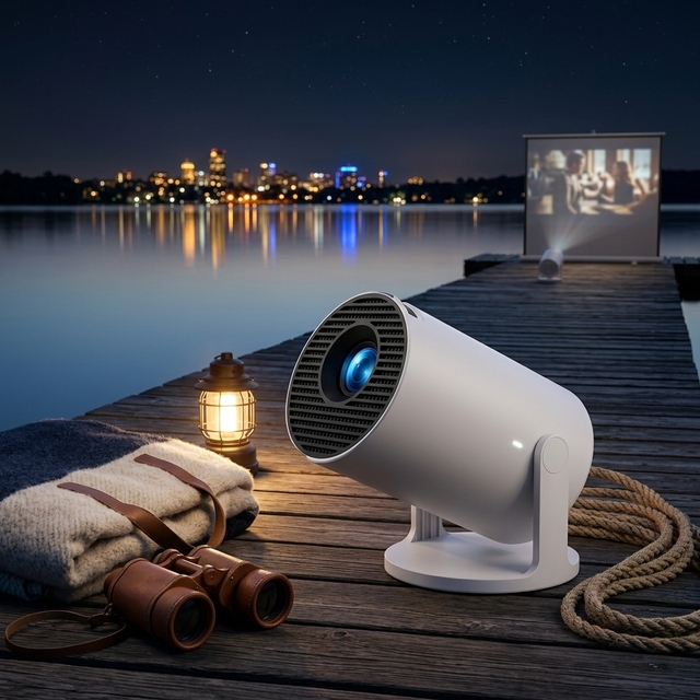 Projector 4k OEM Wholesale Supported HY300PRO+ Native 720P 300 Lumens Android 14 Portable LCD Home Theater Projector
