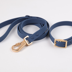 OKEYPETS-Correa de <span class=keywords><strong>collar</strong></span> de perro bonito de color puro con hebilla de anillo en D, conjunto de correa de collares de perro impermeable manos libres personalizado - Product Image 1